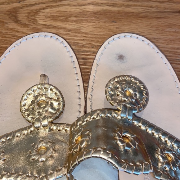 Jack Rogers Gold Flat Jack Sandals - Picture 13 of 13